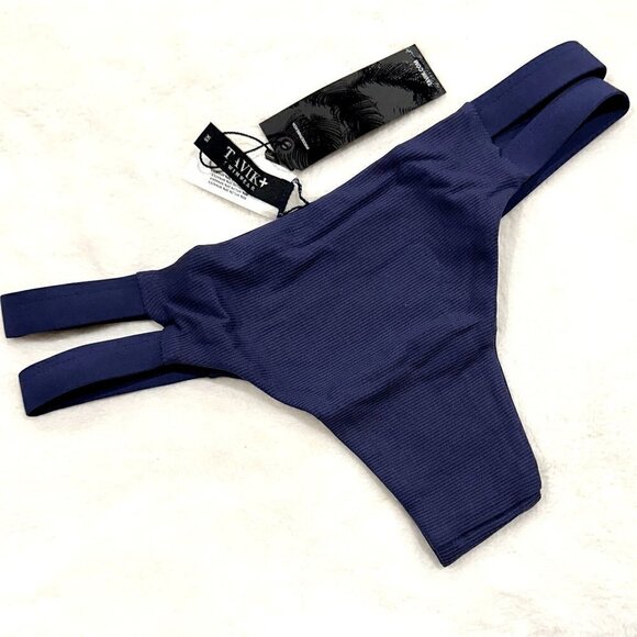 NWT Tavik Chloe Mini Cutout Swim Bottom Ribbed Cobalt - XS - Picture 5 of 7